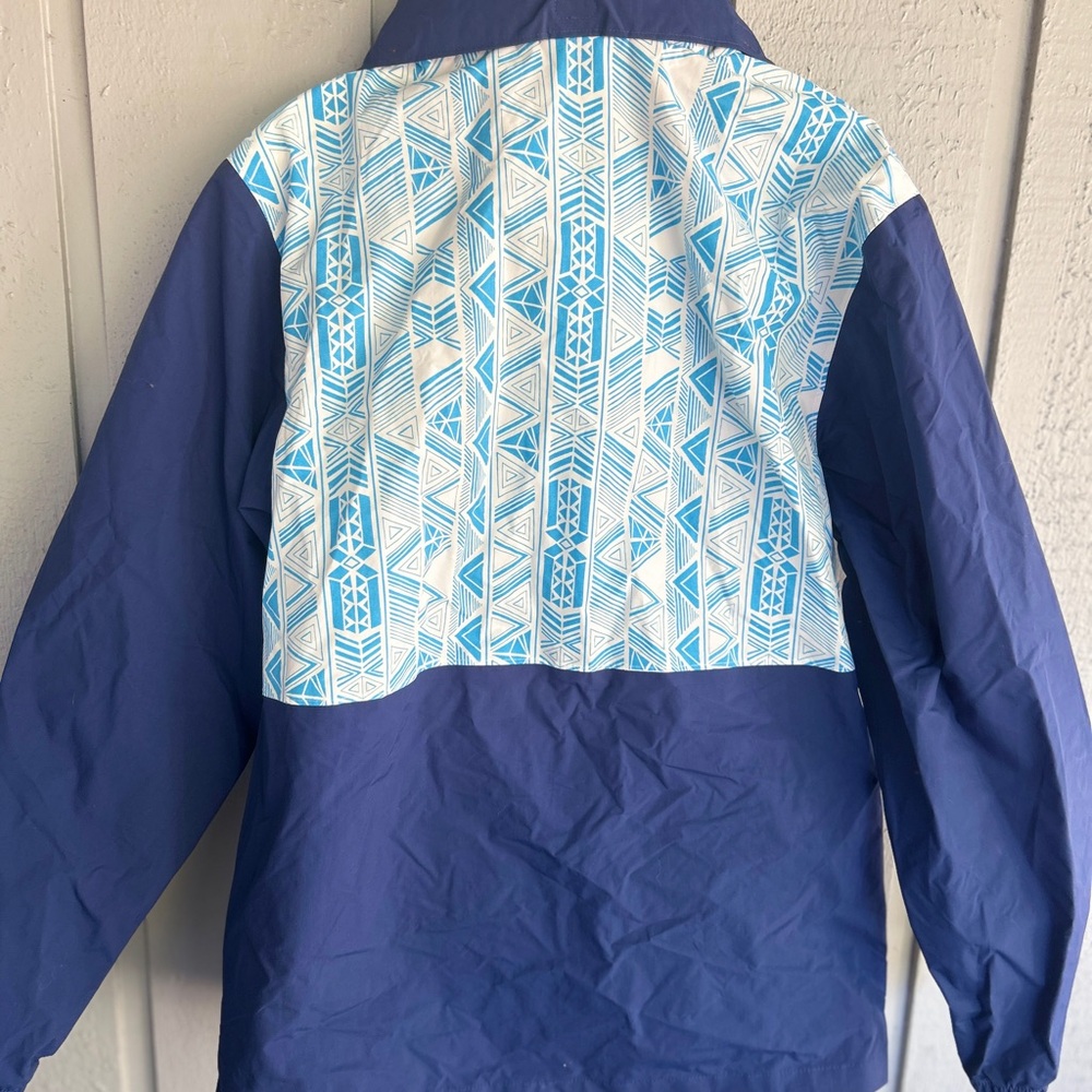 Chubbies‎ Blue and White Geometric Windbreaker Mens size Medium - Picture 2 of 8